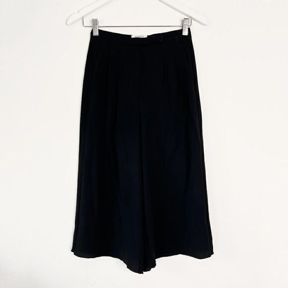 Aritzia Babaton Lazarus Black High Waist Wide Crop Culotte Pants - Picture 2 of 7